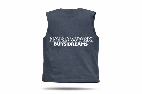 MANGA 0 diseño Hard Work Buys Dreams en gris